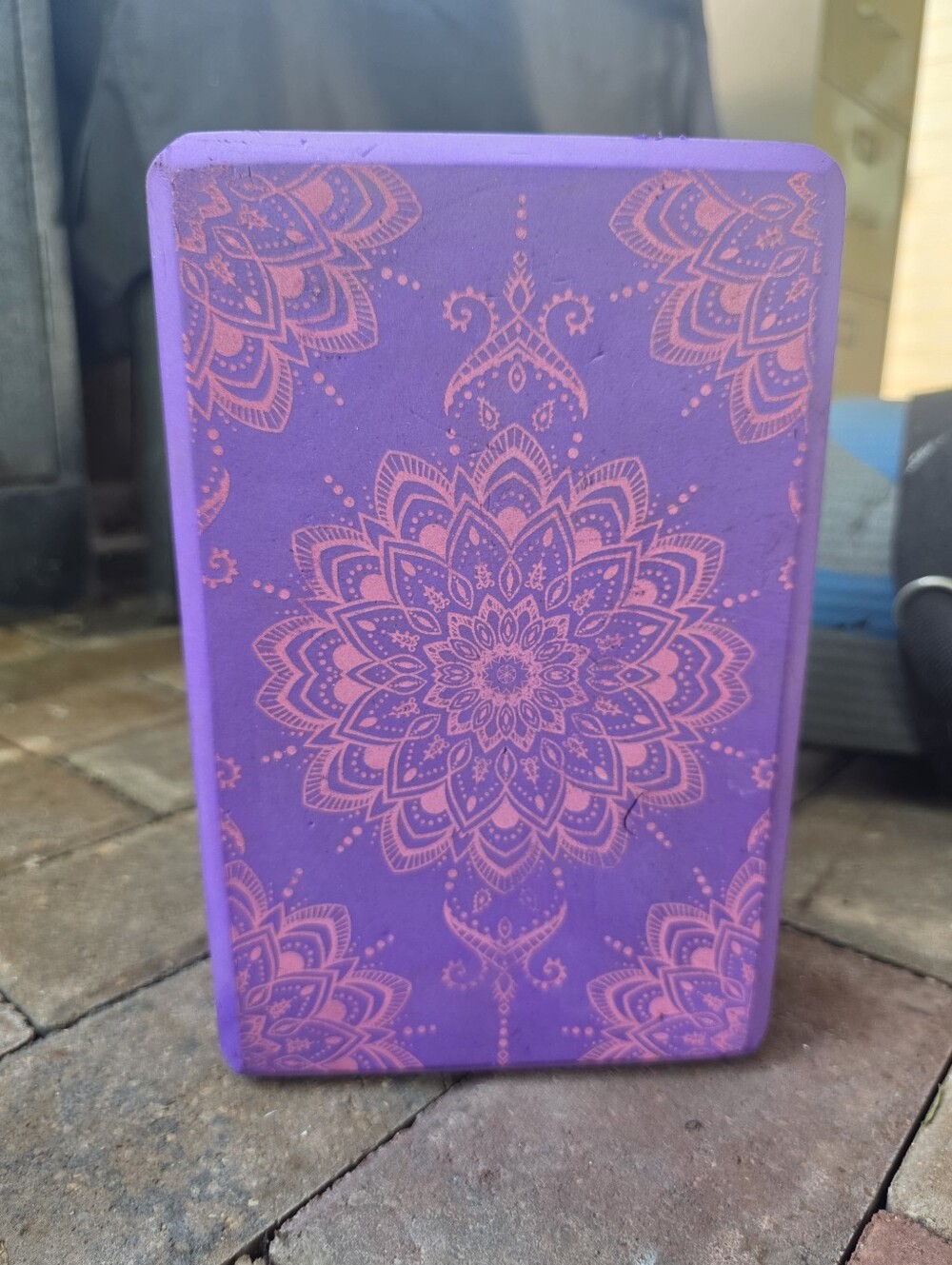 GAIAM Purple and Pink Mandala Yoga Block